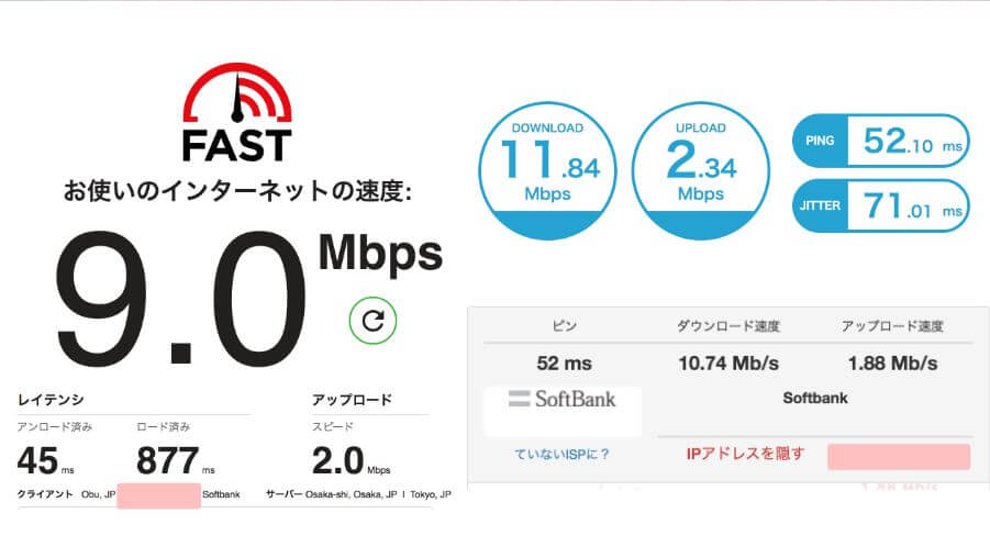 DoRACOONの通信速度（DOR01）