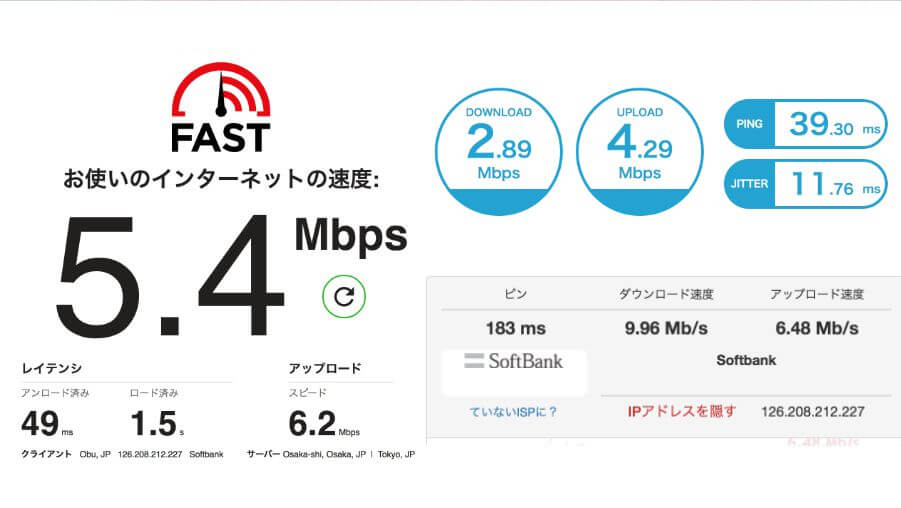 DoRACOONの通信速度（DOR01）