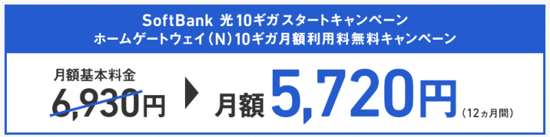 ソフトバンク光10ギガキャンペーン