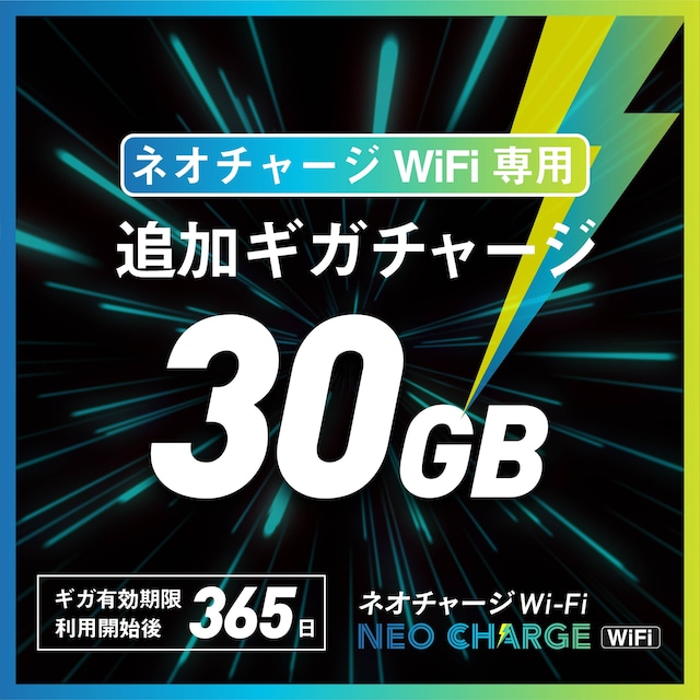 ネオチャージWiFi　追加30GB