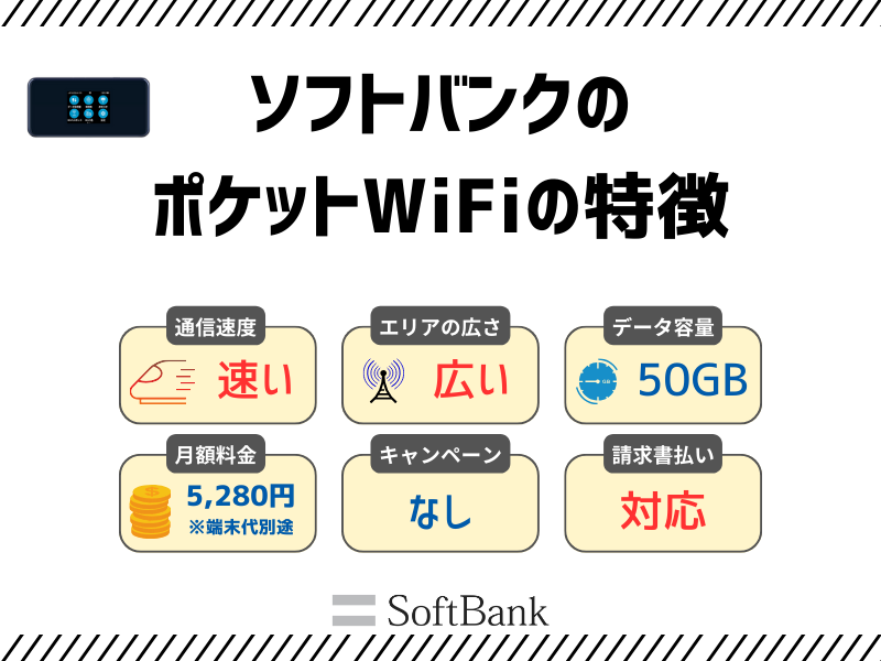 ソフトバンクのポケットWiFi（法人契約）